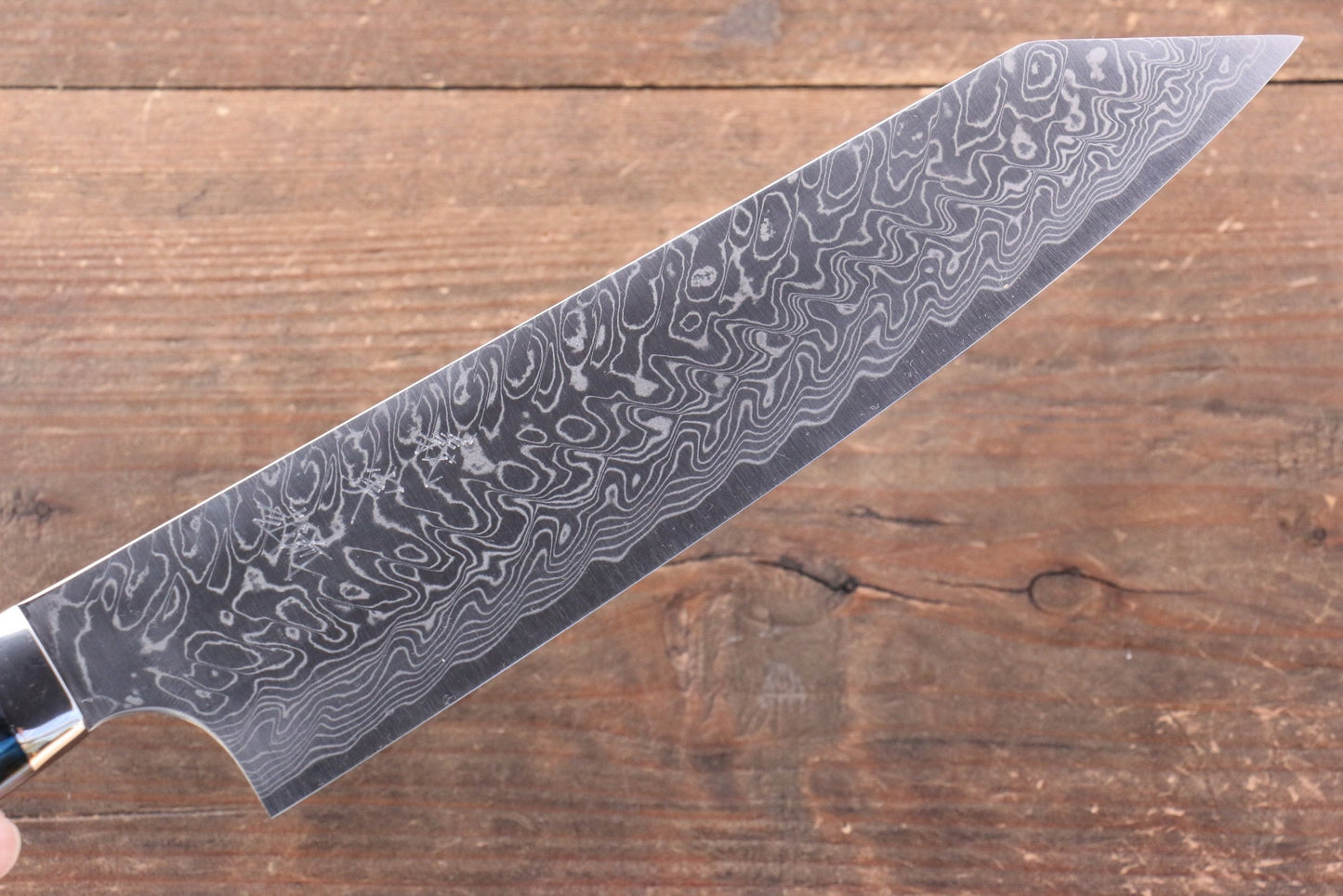 Thương hiệu Yoshimi Kato R2/SG2 Thép Damascus Dao đa năng Gyuto dao Nhật 210mm nhựa Acrylic xanhChuôi dao