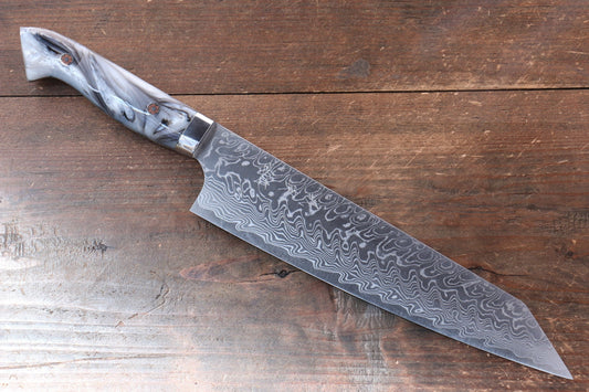 Thương hiệu Yoshimi Kato R2/SG2 Thép Damascus Dao đa năng Gyuto dao Nhật 210mm Acrylic xámChuôi dao