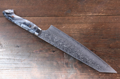 Thương hiệu Yoshimi Kato R2/SG2 Thép Damascus Dao đa năng Gyuto dao Nhật 210mm Acrylic xámChuôi dao