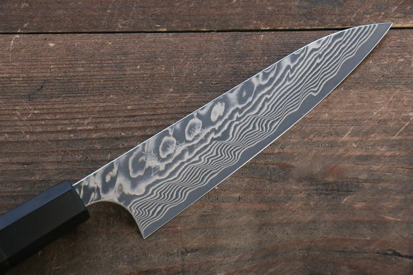 Thương hiệu Yoshimi Kato R2/SG2 Thép Damascus Dao nhỏ đa năng Petty dao Nhật 120mm sơn màiChuôi dao