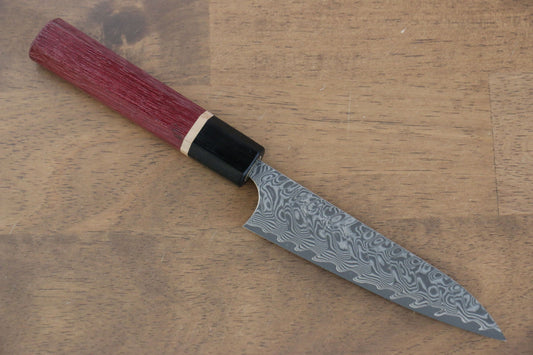 Thương hiệu Yoshimi Kato R2/SG2 Thép Damascus Dao nhỏ đa năng Petty dao Nhật 120mm gỗ Tim TímChuôi dao