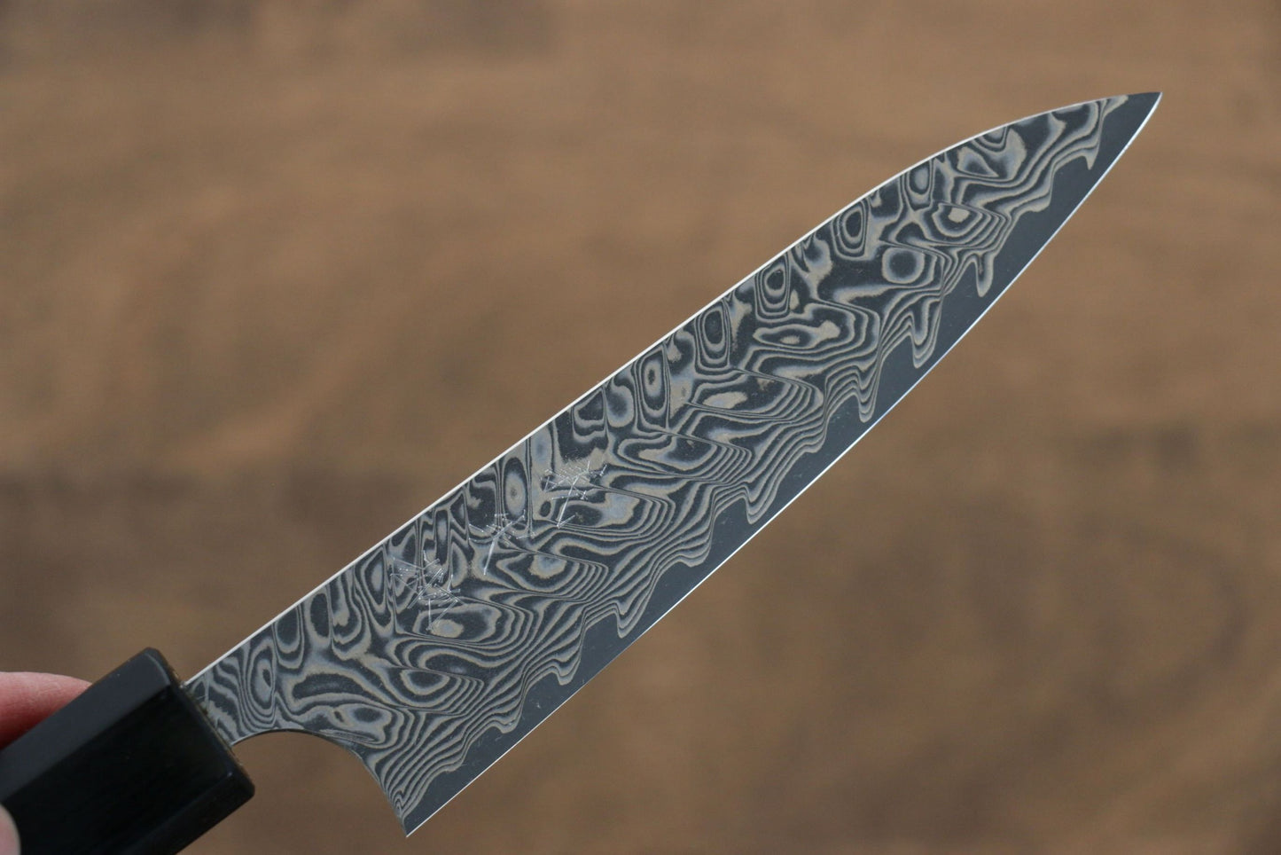 Thương hiệu Yoshimi Kato R2/SG2 Thép Damascus Dao nhỏ đa năng Petty dao Nhật 120mm gỗ Tim TímChuôi dao