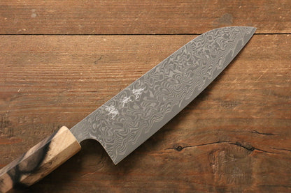 Thương hiệu Yoshimi Kato R2/SG2 Thép Damascus Dao đa năng Santoku dao Nhật 165mm gỗ cây Hồng đenChuôi dao