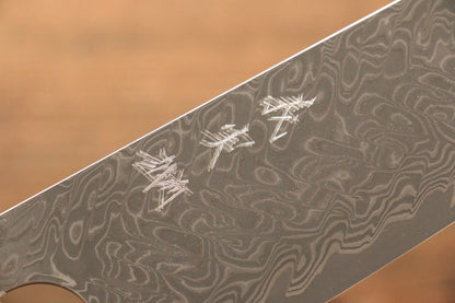 Thương hiệu Yoshimi Kato R2/SG2 Thép Damascus Dao đa năng Santoku dao Nhật 165mm gỗ cây Hồng đenChuôi dao