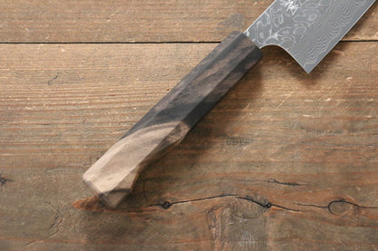 Thương hiệu Yoshimi Kato R2/SG2 Thép Damascus Dao đa năng Santoku dao Nhật 165mm gỗ cây Hồng đenChuôi dao