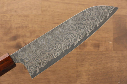 Thương hiệu Yoshimi Kato R2/SG2 Thép Damascus Dao đa năng Santoku dao Nhật 180mm sơn mài vân gỗ Tuyết TùngChuôi dao