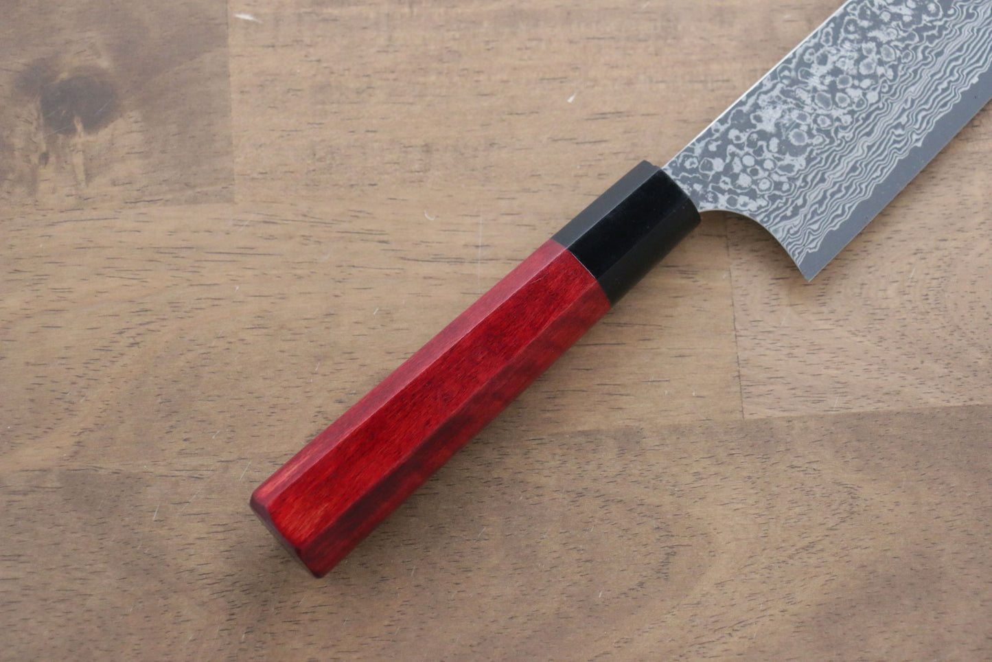 Thương hiệu Yoshimi Kato VG10 Thép Damascus Dao đa năng Gyuto dao Nhật 210mm sơn mài đỏChuôi dao