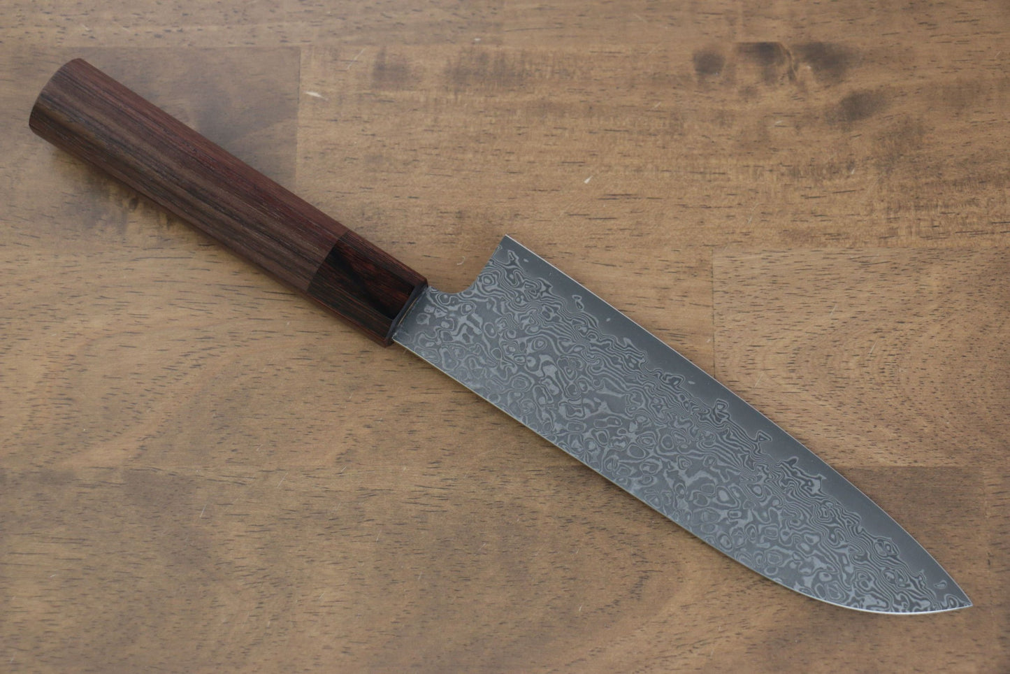 Thương hiệu Yoshimi Kato VG10 Thép Damascus Dao đa năng Santoku dao Nhật 170mm gỗ Đàn HươngChuôi dao