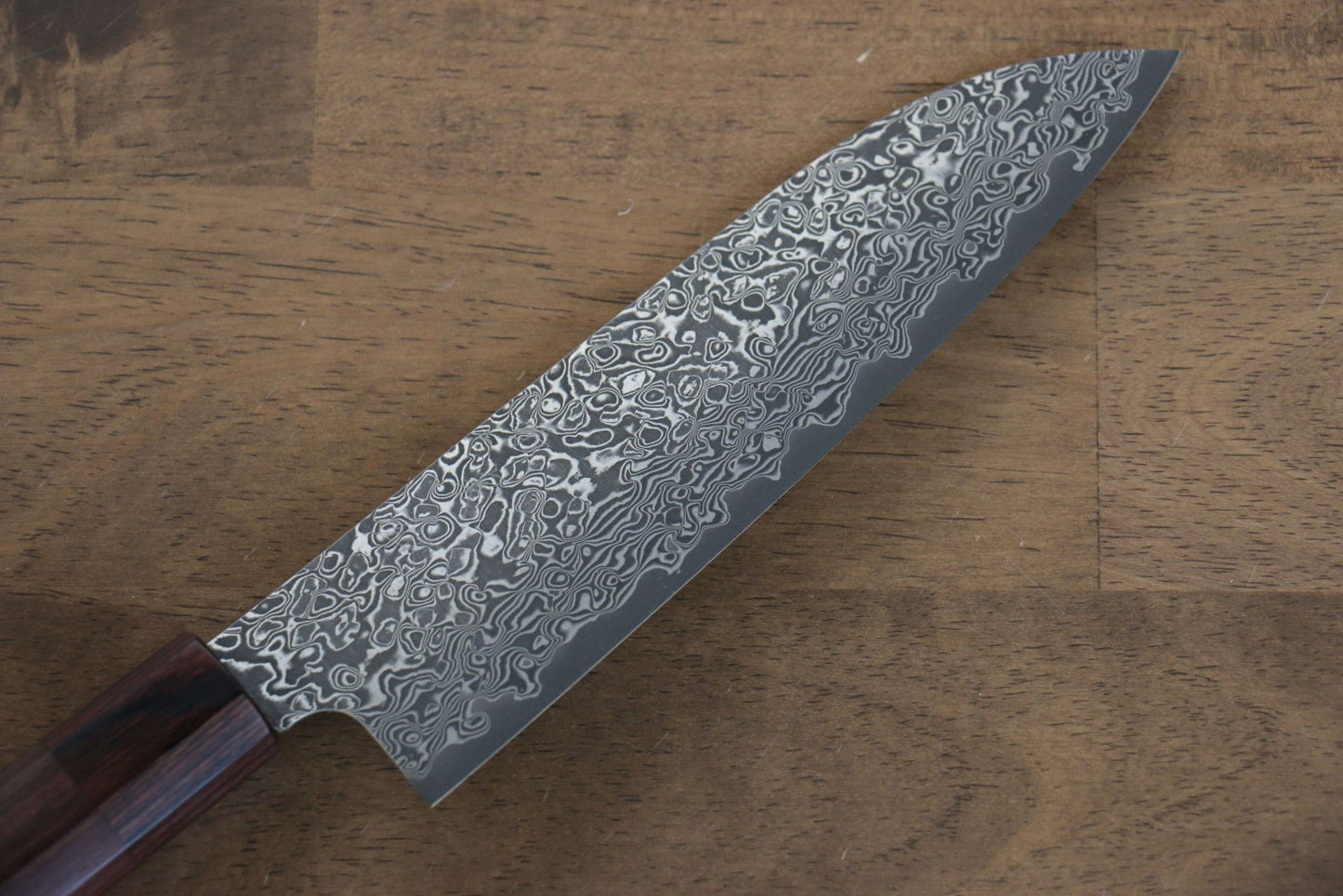 Thương hiệu Yoshimi Kato VG10 Thép Damascus Dao đa năng Santoku dao Nhật 170mm gỗ Đàn HươngChuôi dao