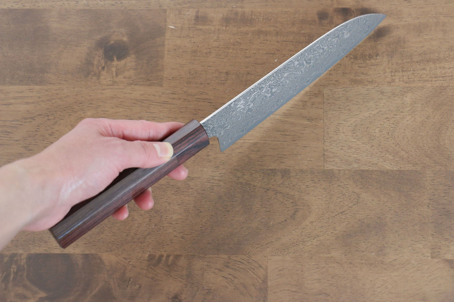 Thương hiệu Yoshimi Kato VG10 Thép Damascus Dao đa năng Santoku dao Nhật 170mm gỗ Đàn HươngChuôi dao