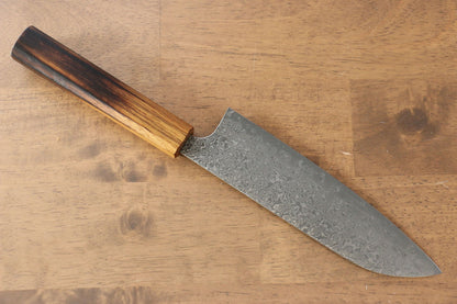 Thương hiệu Yoshimi Kato VG10 Thép Damascus Dao đa năng Santoku dao Nhật 180mm gỗ Sồi cháyChuôi dao