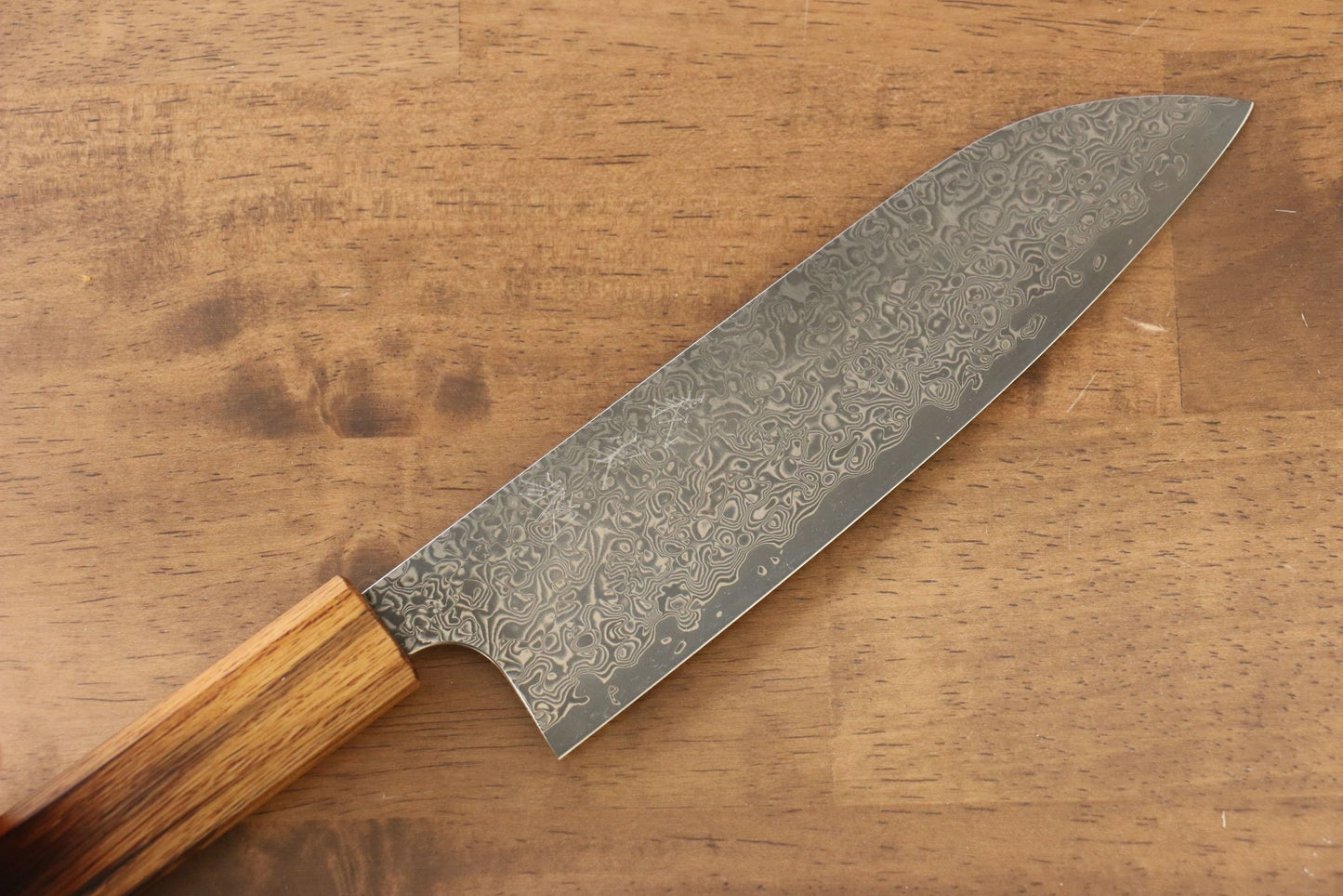 Thương hiệu Yoshimi Kato VG10 Thép Damascus Dao đa năng Santoku dao Nhật 180mm gỗ Sồi cháyChuôi dao