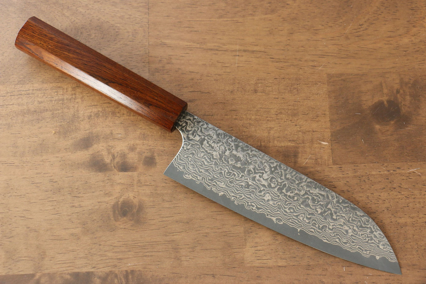 Thương hiệu Yoshimi Kato VG10 Thép Damascus Dao đa năng Santoku dao Nhật 180mm Chuôi dao