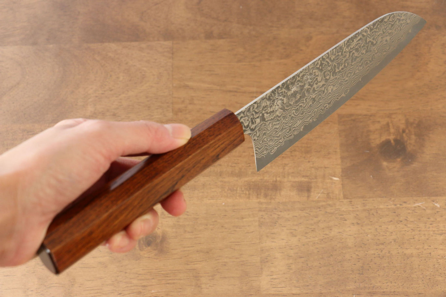 Thương hiệu Yoshimi Kato VG10 Thép Damascus Dao đa năng Santoku dao Nhật 180mm Chuôi dao