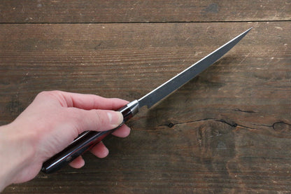 Yoshimi Kato Marke VG10 Damaststahl Spezialisiertes Steakmesser Japanisches Messer 120 mm roter Sperrholzgriff